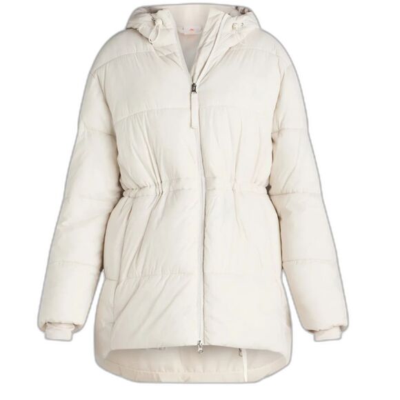 Ozark Trail Women's Hooded Puffer Jacket Mid-Length Ivory Size 16/18 NWT - Picture 1 of 2
